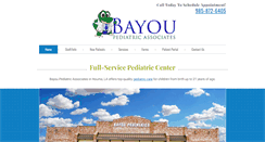 Desktop Screenshot of bayoupediatrics.com